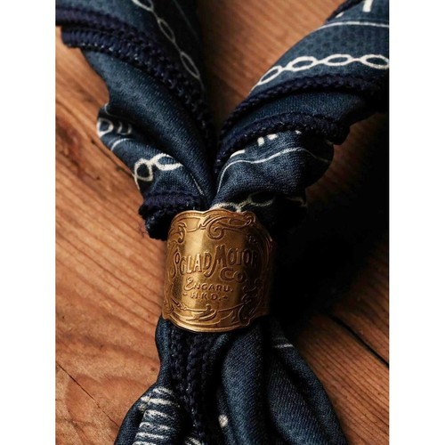 Brass engraved men scarf - brass,