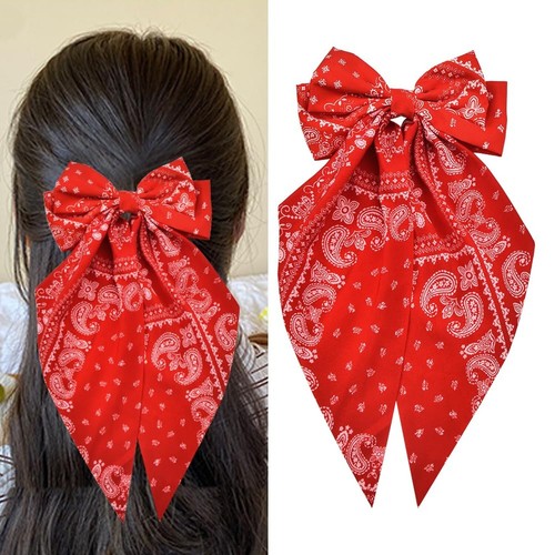 Ribbon hair clip red - clip,