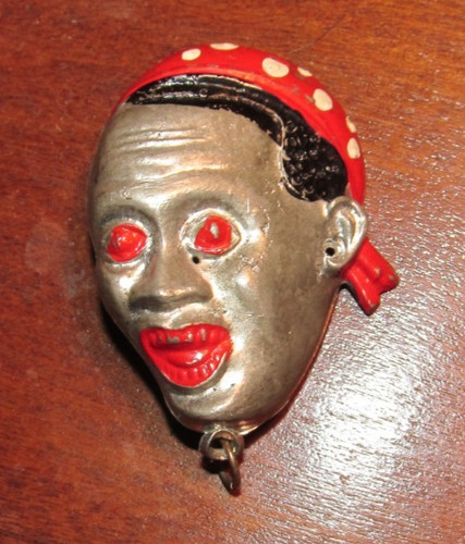 Vintage metal pirate fur clip - vintage,