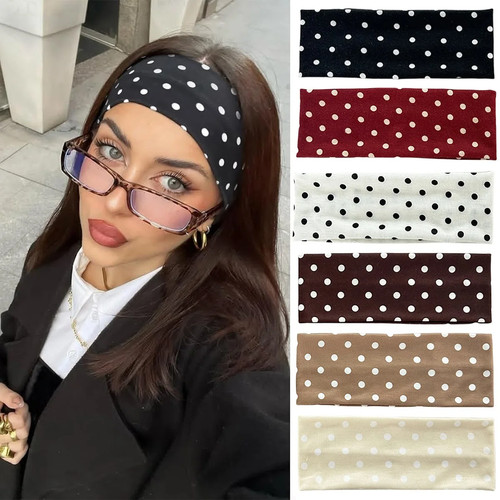 Polka dot elastic - elastic, headband