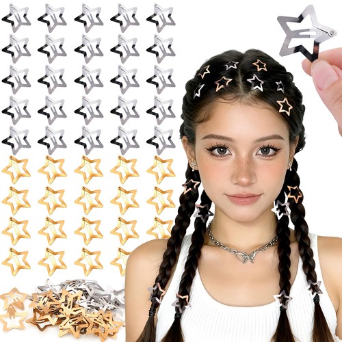 Pcs gold silver star hair - silver,