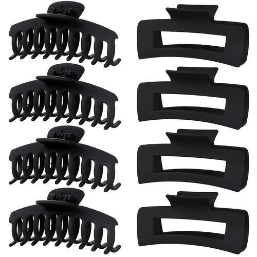 Pack claw clips rectangular - 8,