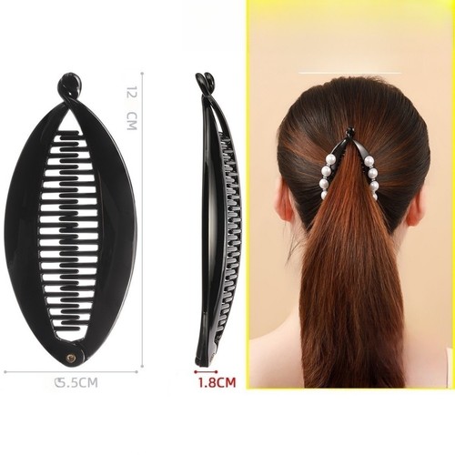 5pcs black banana hair clips - 5pcs,