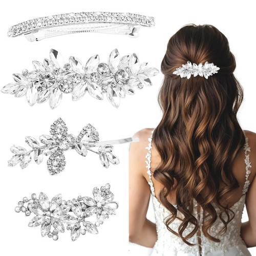 Pcs rhinestone hair clips - 4,