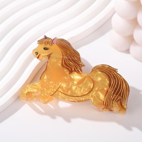 Autumn horse shape hair claw - shape,