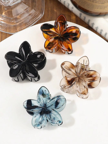 4pcs multicolor flower hair - 4pcs,
