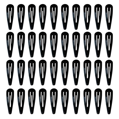 Pack black inch barrettes - pack, 2