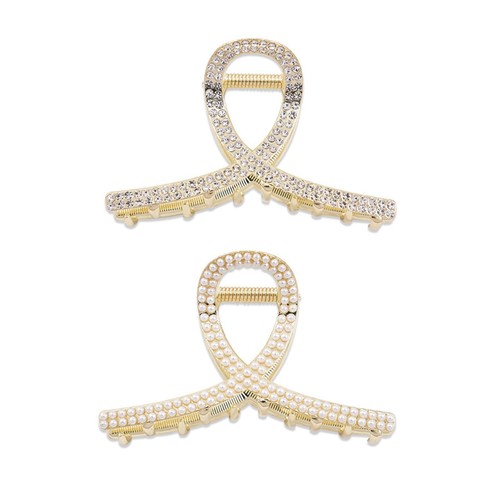 Pcs gold rhinestone hair - rhinestone,