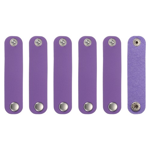 6pcs leather scarf buckle - pu,