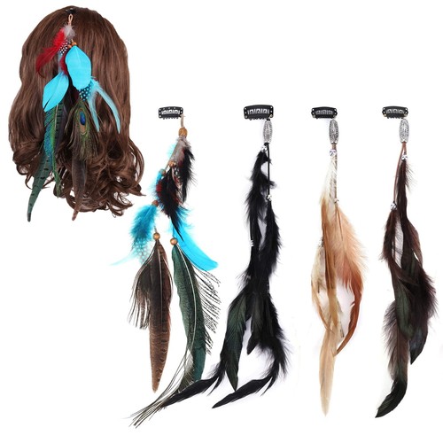 Feather hair clips - boho,