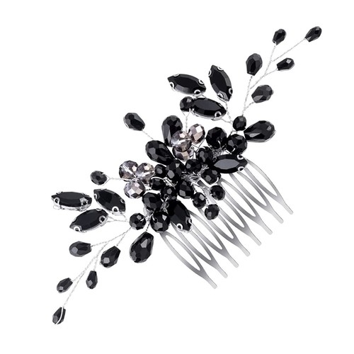 Black teardrop hair - black,