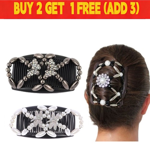 Elastic hairpin beaded - elastic,