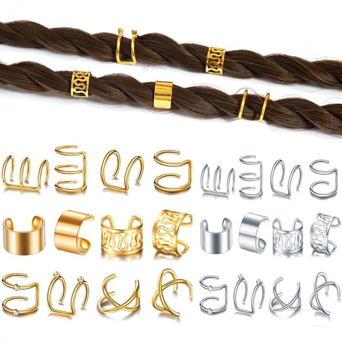 Pcs gold silver hair braids - silver,