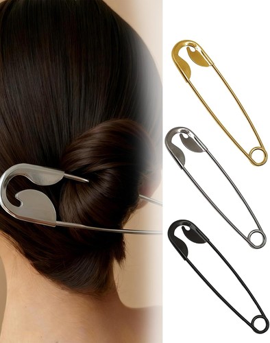 Pack safety pin hair clips - pack,