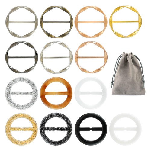 Pcs silk scarf ring clip - 14,
