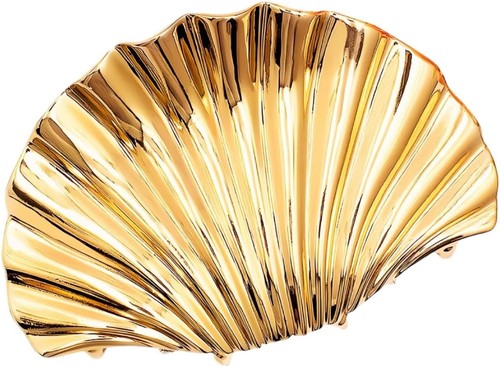 Gold shell claw clip - shell, 2.76''